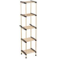 Raft modular universal, Quasar & Co.®, etajera 5 polite, lemn, 34 x 28 x 138 cm, natur 8