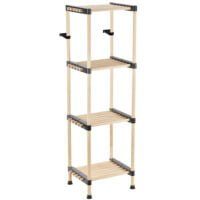 Raft modular universal, Quasar & Co.®, etajera 4 polite, lemn, 34 x 28 x 106 cm, natur 7