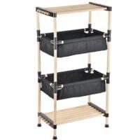 Raft modular universal, Quasar & Co.®, etajera cu 2 polite si 2 compartimente, lemn, 50 x 28 x 89 cm, natur 5 Raft modular universal, Quasar & Co.®, etajera cu 2 polite si 2 compartimente, lemn, 50 x 28 x 89 cm, natur 5