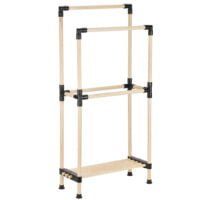 Raft modular universal, Quasar & Co.®, etajera cu 1 polita si suport uscare, lemn, 48 x 20 x 97 cm, natur 6 Raft modular universal, Quasar & Co.®, etajera cu 1 polita si suport uscare, lemn, 48 x 20 x 97 cm, natur 6