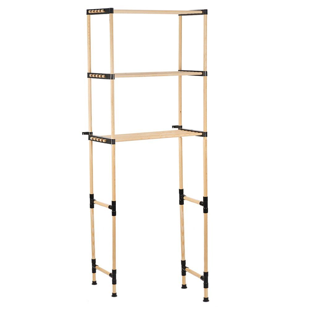 Raft modular universal, Quasar & Co.®, etajera cu 3 polite peste masina de spalat, lemn, 68 x 28 x 159 cm, natur 6