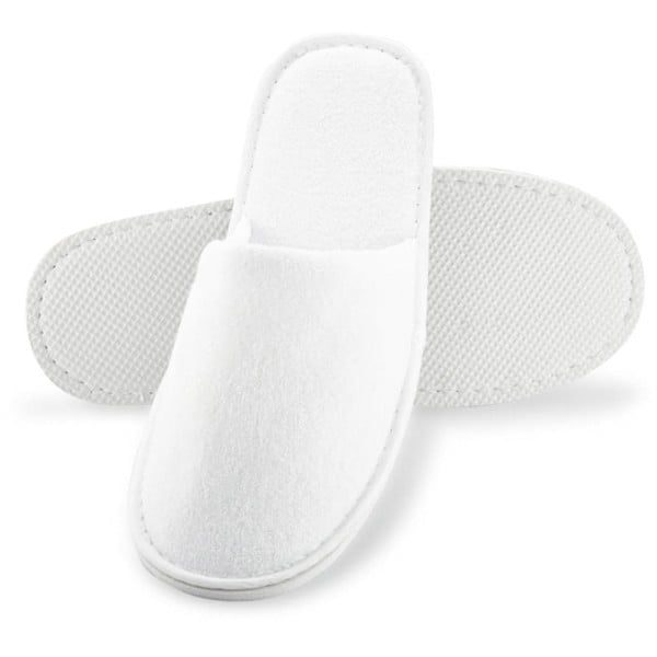 Set 5 prosoape hoteliere cu 2 perechi papuci Quasar & Co.®, 100% bumbac, 600 g/mp, 2 x prosop fata 50 x 90 cm, 2 x prosop corp 70 x 140 cm, 1 x prosop picioare 50 x 70 cm, 2 perechi papuci marime universala, alb - imagine 7