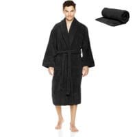 Set Halat de baie si prosop, Quasar & Co., 100% bumbac, halat baie gros, 1.1 kg, prosop de fata, 50 x 90 cm, negru, L/XL 8 Set Halat de baie si prosop, Quasar & Co., 100% bumbac, halat baie gros, 1.1 kg, prosop de fata, 50 x 90 cm, negru, L/XL 8