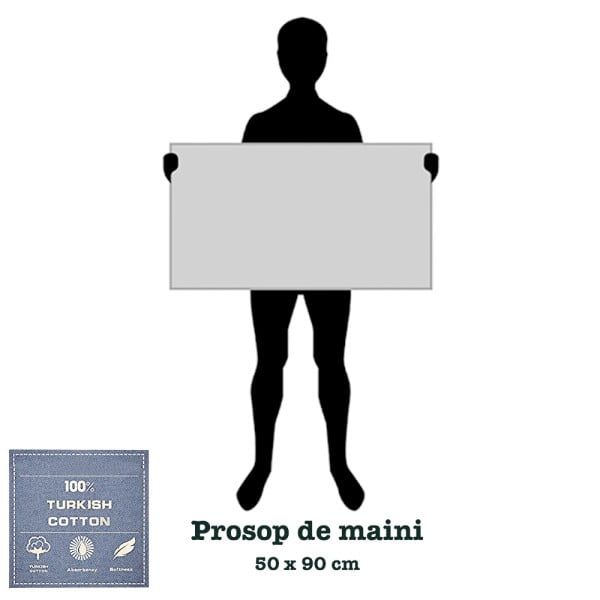 Set Halat de baie si prosop, Quasar & Co., 100% bumbac, halat baie gros, 1.1 kg, prosop de fata, 50 x 90 cm, negru, L/XL - imagine 6