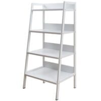 Raft universal, Quasar & Co.®, etajera 4 polite, lemn, 45 x 20.5-35.5 x 99 cm, alb 5