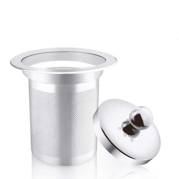 Set ceainic cu 2 cani, Quasar & Co.®, Love, cu infuzor, capac si 2 cani inima cu pereti dubli, 650 ml/2 x 250 ml, transparent - imagine 6
