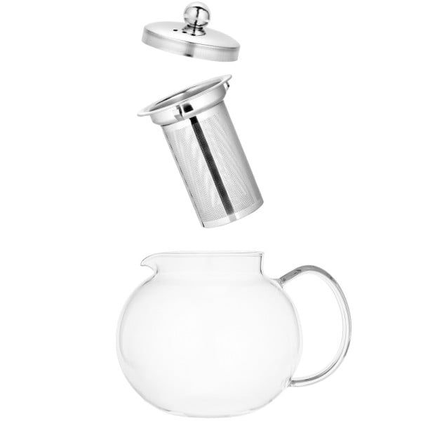 Set ceainic cu 2 cani, Quasar & Co.®, Love, cu infuzor, capac si 2 cani inima cu pereti dubli, 650 ml/2 x 250 ml, transparent - imagine 7