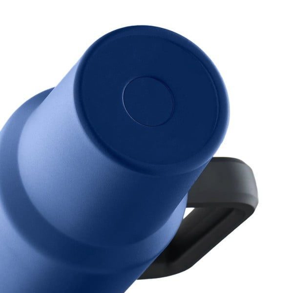 Cana termos cu maner si pai, Quasar & Co.®, cu capac To Go, pentru bauturi calde/reci, otel inoxidabil, 1.2 L, bleumarin - imagine 4