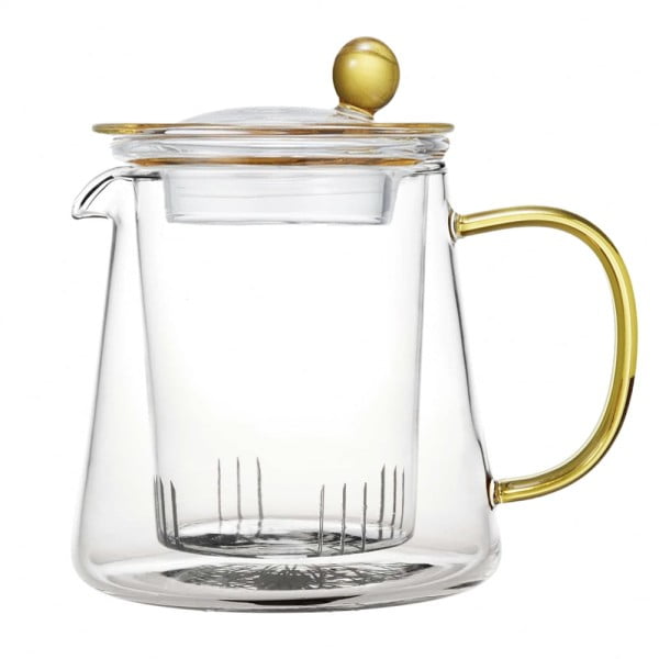 Ceainic cu infuzor de sticla, Quasar & Co.®, recipient pentru ceai/cafea, 700 ml, transparent Ibrice, Ceainice si infuzoare 2024-05-10