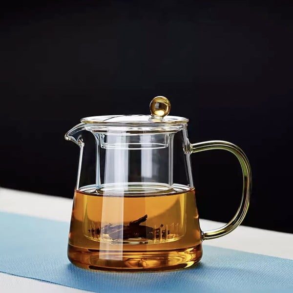 Ceainic cu infuzor de sticla, Quasar & Co.®, recipient pentru ceai/cafea, 700 ml, transparent - imagine 4