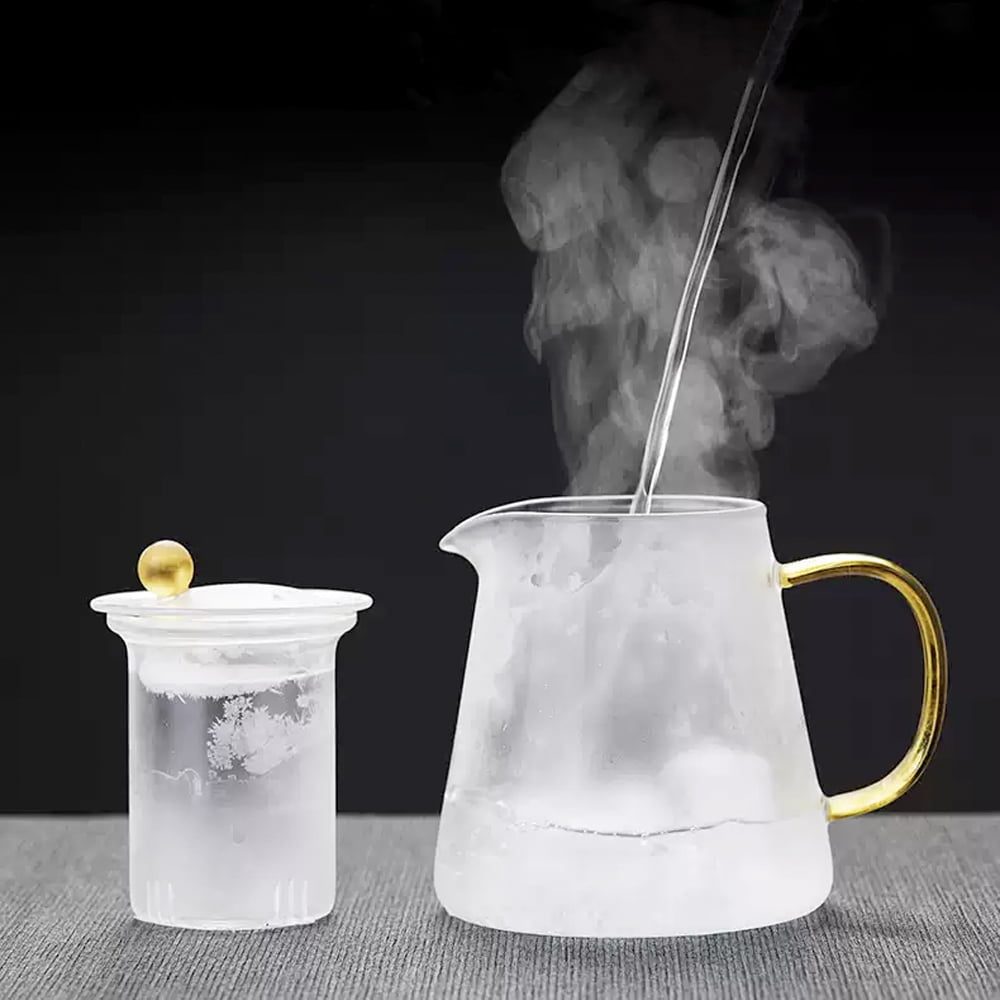 Ceainic cu infuzor de sticla, Quasar & Co.®, recipient pentru ceai/cafea, 700 ml, transparent 5