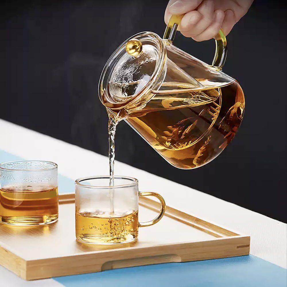 Ceainic cu infuzor de sticla, Quasar & Co.®, recipient pentru ceai/cafea, 700 ml, transparent 8