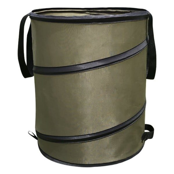 Sac resturi vegetale, Quasar & Co.®, pliabil, reutilizabil, textil, 113 L, d 46 cm, h 70 cm, verde - imagine 1