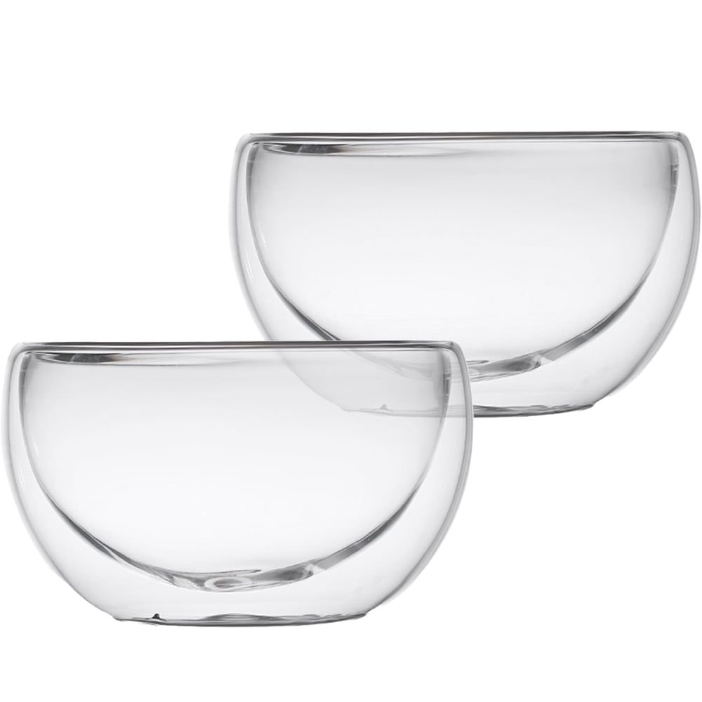 Set 2 pahare cu pereti dubli, Quasar & Co.®, sticla termorezistenta, 300 ml, transparent 2