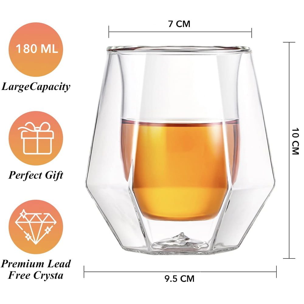 Set 2 pahare whisky, Quasar & Co.®, sticla borosilicata, 180 ml, 9,5 x 10 cm, transparent 4