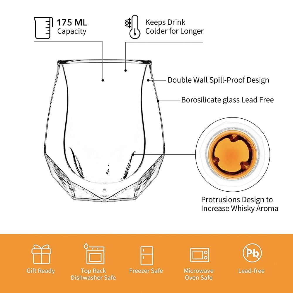Set 2 pahare whisky, Quasar & Co.®, sticla, 175 ml, 8,7 x 10 cm, transparent 4 Set 2 pahare whisky, Quasar & Co.®, sticla, 175 ml, 8,7 x 10 cm, transparent 4