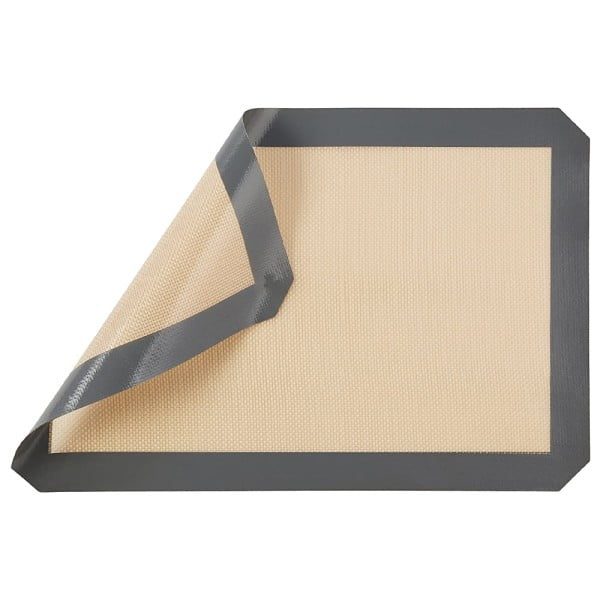 Set 3 tavi copt, Quasar & Co.®, foi antiaderente cuptor, universale, reutilizabile, silicon, bej-gri - imagine 4