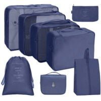 Set 8 huse organizare bagaj, Quasar & Co.®, organizatoare valiza/troler, bleumarin 7