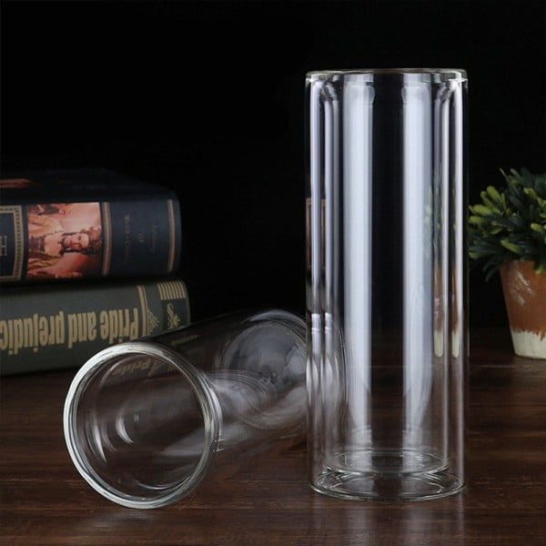 Set 2 pahare cu pereti dubli, Quasar & Co.®, sticla termorezistenta, 350 ml, transparent - imagine 6