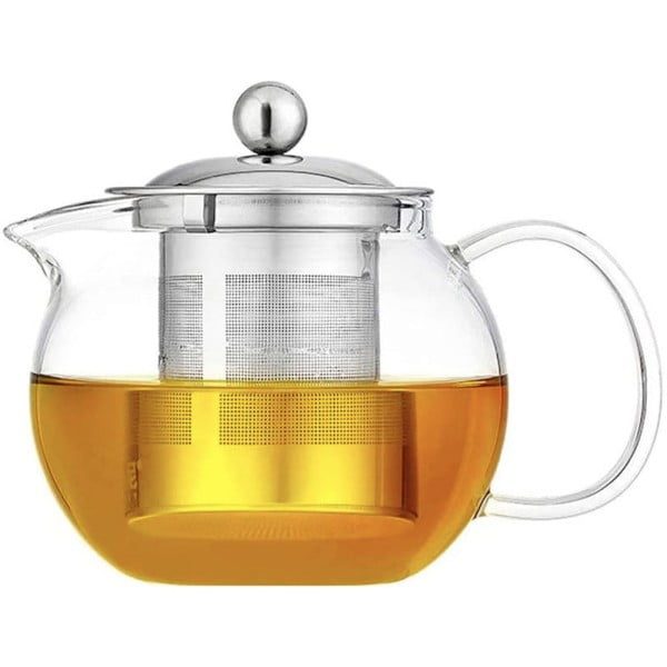 Ceainic cu infuzor, Quasar & Co.®, recipient pentru ceai/cafea, 850 ml, transparent - imagine 3