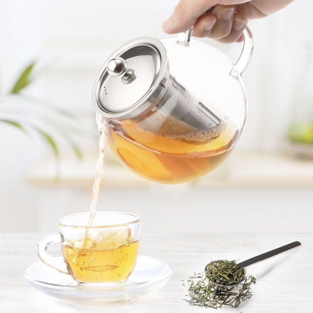 Ceainic cu infuzor, Quasar & Co.®, recipient pentru ceai/cafea, 850 ml, transparent 7