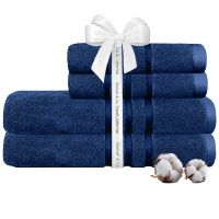 Set 4 prosoape Quasar & Co.®, 100% bumbac, 450 g/mp, 2 x 50 x 90/2 x 70 x 140 cm, albastru royal 5 Set 4 prosoape Quasar & Co.®, 100% bumbac, 450 g/mp, 2 x 50 x 90/2 x 70 x 140 cm, albastru royal 5