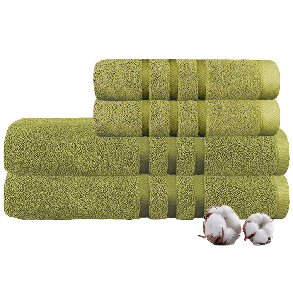 Set 4 prosoape Quasar & Co.®, 100% bumbac, 450 g/mp, 2 x 50 x 90/2 x 70 x 140 cm, verde lime 3 Set 4 prosoape Quasar & Co.®, 100% bumbac, 450 g/mp, 2 x 50 x 90/2 x 70 x 140 cm, verde lime 3