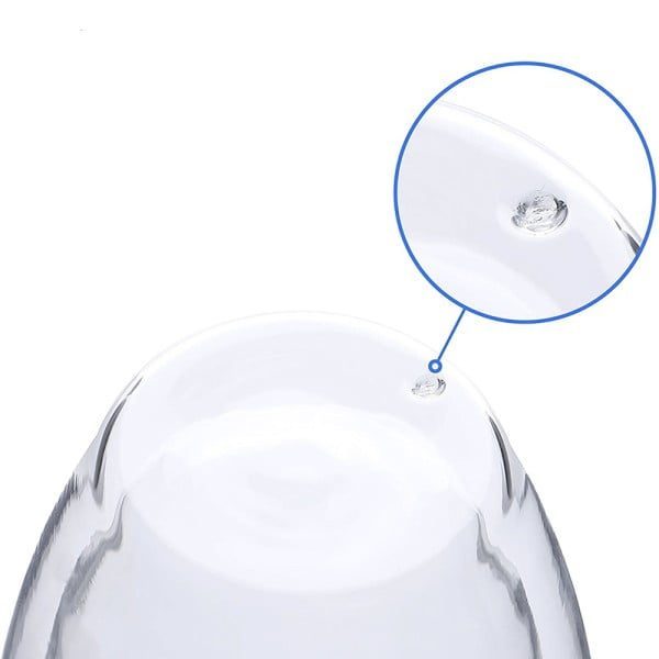 Set 4 cani cu pereti dubli cu 4 farfurioare si 4 lingurite, Quasar & Co.®, model rotund, termorezistenta, 250 ml, sticla, transparent - imagine 12