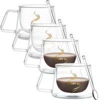 Set 4 cesti cu pereti dubli si 4 lingurite, Quasar & Co.®, model COFFEE, termorezistente, lingurita ceai/cafea, 200 ml, sticla, transparent 15 Set 4 cesti cu pereti dubli si 4 lingurite, Quasar & Co.®, model COFFEE, termorezistente, lingurita ceai/cafea, 200 ml, sticla, transparent 15