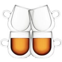 Set 4 cesti cu pereti dubli, Quasar & Co.®, sticla termorezistenta, 250 ml, transparent 6