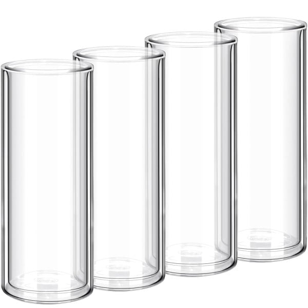Set 4 pahare cu pereti dubli, Quasar & Co.®, sticla termorezistenta, 350 ml, transparent Pahare cu pereti dubli 2024-05-18