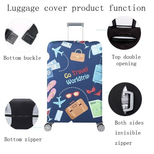 Husa protectie troler, Quasar & Co.®, model Go Travel, elastica, cu inchidere velcro, poliester, marimea S, bleumarin - imagine 3
