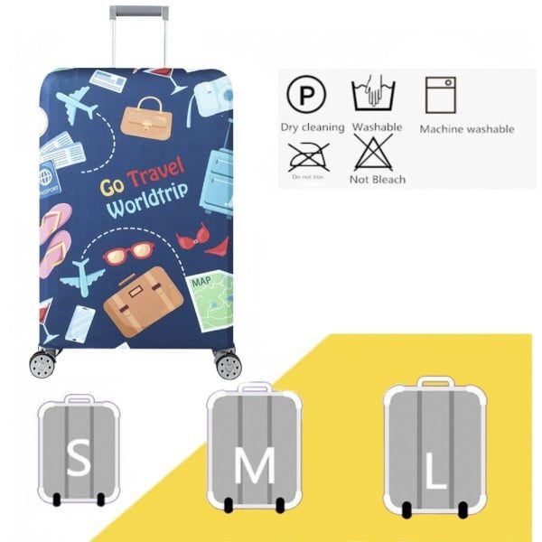Husa protectie troler, Quasar & Co.®, model Go Travel, elastica, cu inchidere velcro, poliester, marimea S, bleumarin - imagine 4