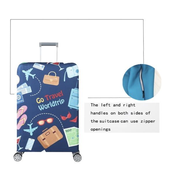 Husa protectie troler, Quasar & Co.®, model Go Travel, elastica, cu inchidere velcro, poliester, marimea S, bleumarin - imagine 5