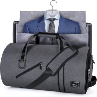 Geanta smart business pentru voiaj, Quasar & Co.®, compartiment special pentru transport costum si pantofi, poliester, 53 x 32 x 30 cm, gri 9