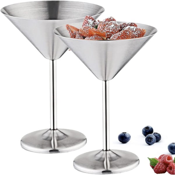 Set 2 pahare martini, Quasar & Co.®, otel inoxidabil, h 16 cm, 250 ml, argintiu Pahare sticla 2024-05-02