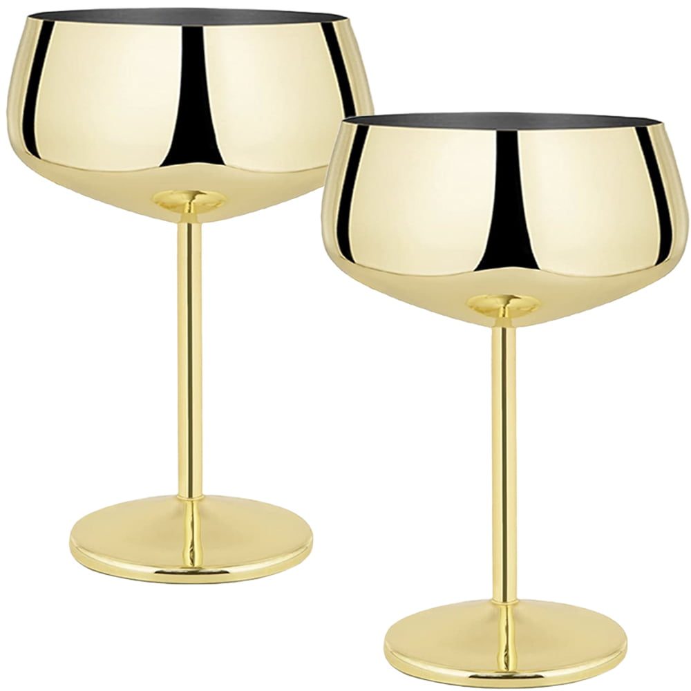 43041039-1 Set 2 pahare cocktail, Quasar & Co.®, otel inoxidabil, h 16 cm, 400 ml, Golden Blonde