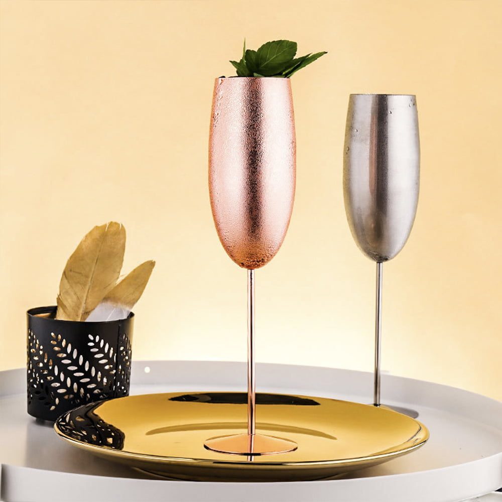 Set 2 pahare sampanie, Quasar & Co.®, otel inoxidabil, h 25 cm, 260 ml, Rose Gold Metal 5 Set 2 pahare sampanie, Quasar & Co.®, otel inoxidabil, h 25 cm, 260 ml, Rose Gold Metal 5