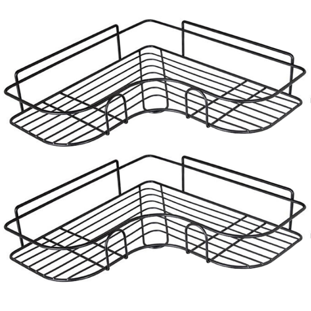 43041051-1 Set 2 etajere de colt, Quasar & Co.®, suspendate, metal, 26 x 26 x 5.5 cm, negru