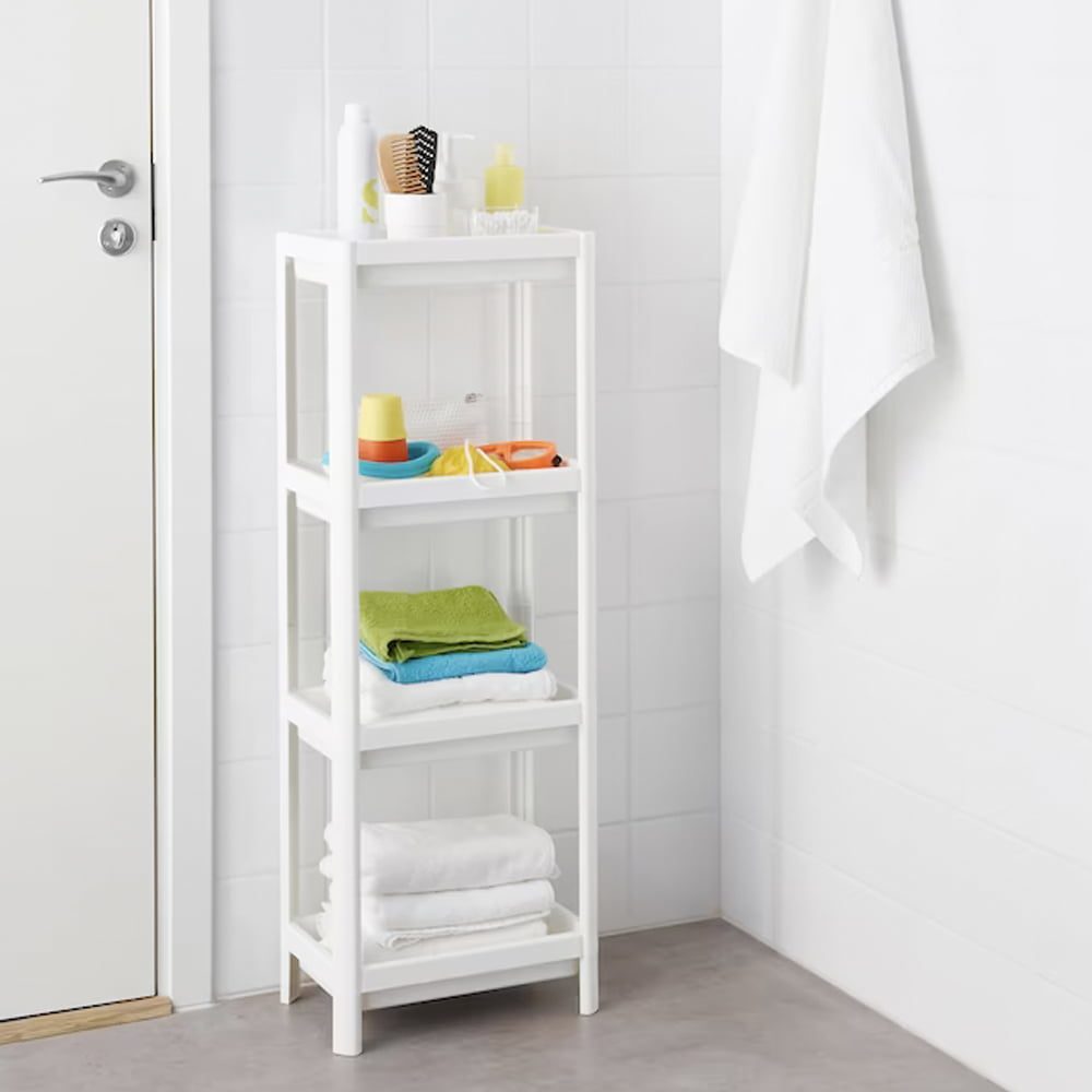Set 2 rafturi universale, Quasar & Co.®, etajere cu 4 polite, polipropilena, 100 x 36 x 23 cm, alb 2 Set 2 rafturi universale, Quasar & Co.®, etajere cu 4 polite, polipropilena, 100 x 36 x 23 cm, alb 2