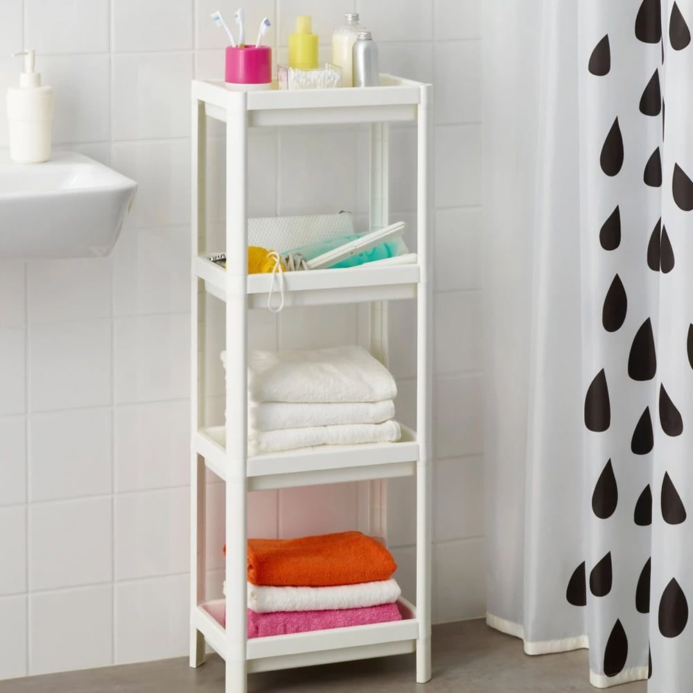 Set 2 rafturi universale, Quasar & Co.®, etajere cu 4 polite, polipropilena, 100 x 36 x 23 cm, alb 4 Set 2 rafturi universale, Quasar & Co.®, etajere cu 4 polite, polipropilena, 100 x 36 x 23 cm, alb 4