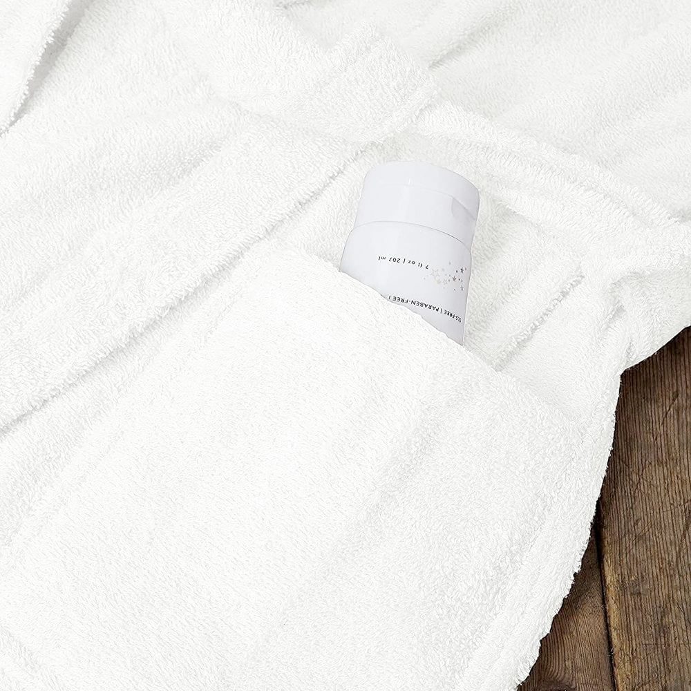 Halat de baie Quasar & Co.®, 550 g/mp, cu gluga, hotel quality, unisex, 100% bumbac, S/M, alb 8