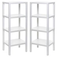 Set 2 rafturi universale, Quasar & Co.®, etajere cu 4 polite, polipropilena, 100 x 38 x 29 cm, alb 7