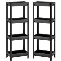 Set 2 rafturi universale, Quasar & Co.®, etajere cu 4 polite, polipropilena, 100 x 36 x 23 cm, negru 6 Set 2 rafturi universale, Quasar & Co.®, etajere cu 4 polite, polipropilena, 100 x 36 x 23 cm, negru 6