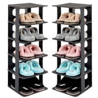 Set 2 rafturi universale, Quasar & Co.®, etajere cu 6 polite, pretabil incaltaminte, polipropilena, 80 x 28 x 25 cm, negru 5 Set 2 rafturi universale, Quasar & Co.®, etajere cu 6 polite, pretabil incaltaminte, polipropilena, 80 x 28 x 25 cm, negru 5
