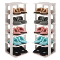 Set 2 rafturi universale, Quasar & Co.®, etajere cu 6 polite, pretabil incaltaminte, polipropilena, 80 x 28 x 25 cm, alb 5
