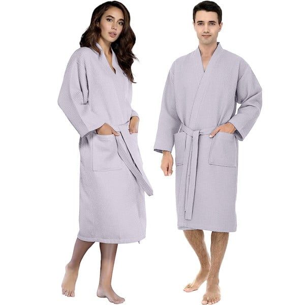 Halat de baie Quasar & Co.®, 300 g/mp, SPA, Horeca, unisex, 100% bumbac, M, lila - imagine 5
