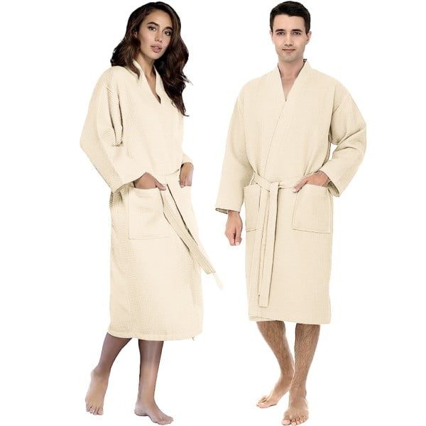 Halat de baie Quasar & Co.®, 300 g/mp, SPA, Horeca, unisex, 100% bumbac, L, crem - imagine 5