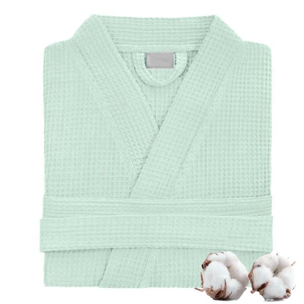 Halat de baie Quasar & Co.®, 300 g/mp, SPA, Horeca, unisex, 100% bumbac, L, verde menta - imagine 7