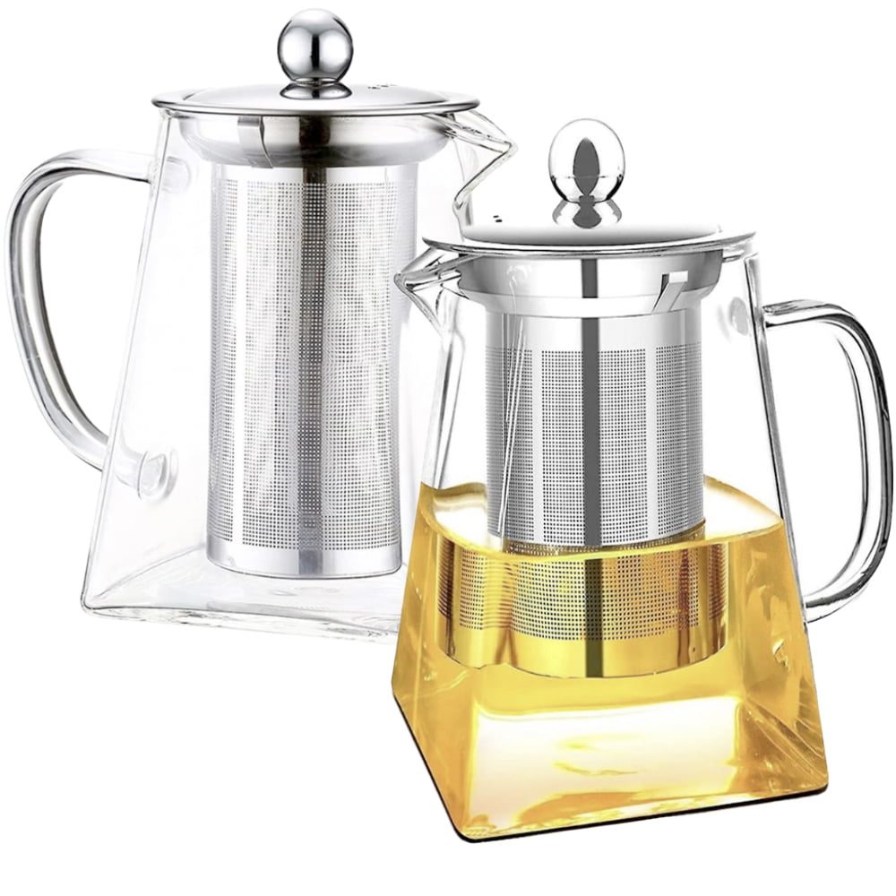 43029009-2 Set 2 ceainice cu infuzor Quasar & Co.®, 350 ml, recipiente pentru ceai cu infuzor si capac